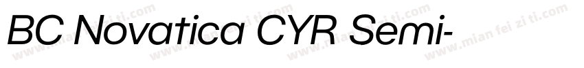 BC Novatica CYR Semi字体转换